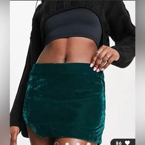 Free People Annalise Velvet Mini Skirt